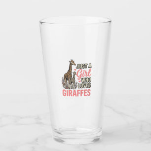 Giraffälskare Flicka Vintage Gravyr Tröja Design_ Glaskopp