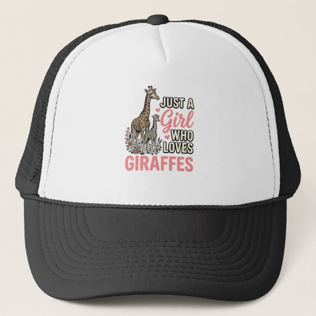 Giraffälskare Flicka Vintage Gravyr Tröja Design_ Keps (Framsida)