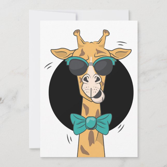 Giraffälskare Giraff i mitt hjärta Inbjudningar (Framsida)
