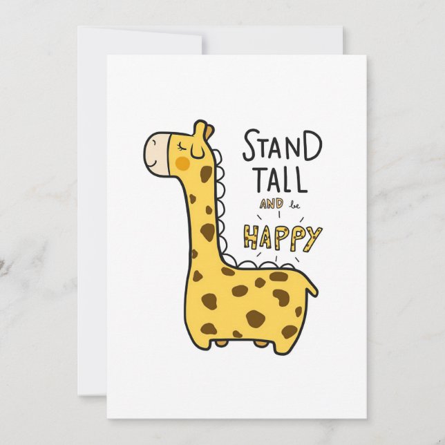Giraffälskare Giraff Stå Högt Inbjudningar (Framsida)