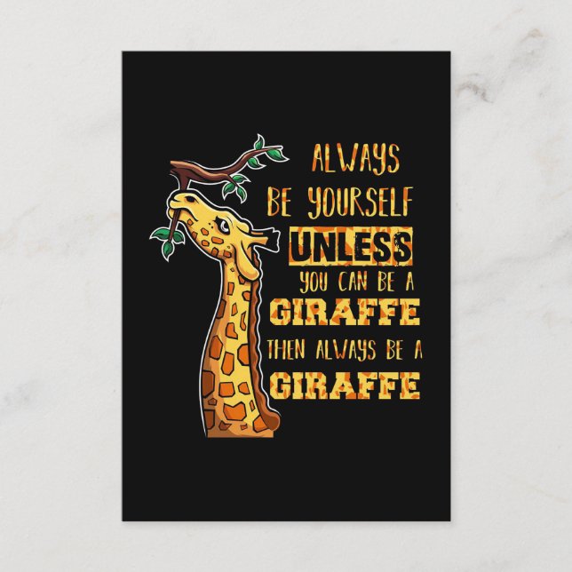 Giraffälskare Giraffer Var alltid dig själv Tilläggskort (Framsida)