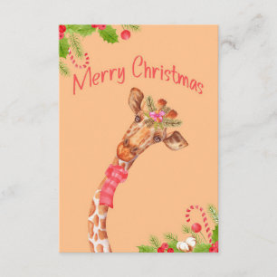 Giraffälskare Giranger Afrika God Jul Tilläggskort