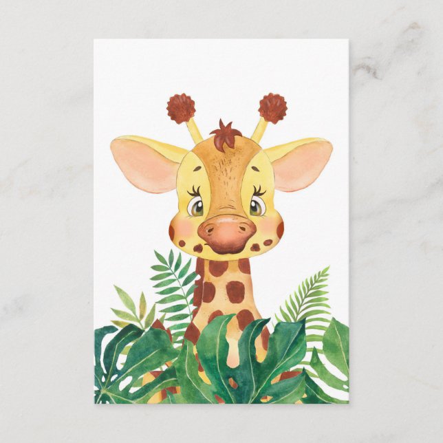 Giraffälskare Söt Giraffbaby Tilläggskort (Framsida)