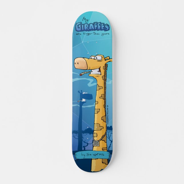 Giraffanpassningsbarskateboard. Min giraff är Skateboard Bräda 21,5 Cm (Framsida)