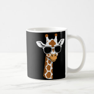 Giraffansikte Solglasögon Rolig Giraff För Barn Kaffemugg