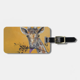 Giraffansiktemålning Bagagebricka