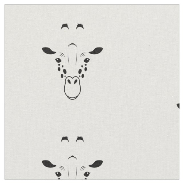 Giraffansiktets Silhuett Tyg (Närbild)