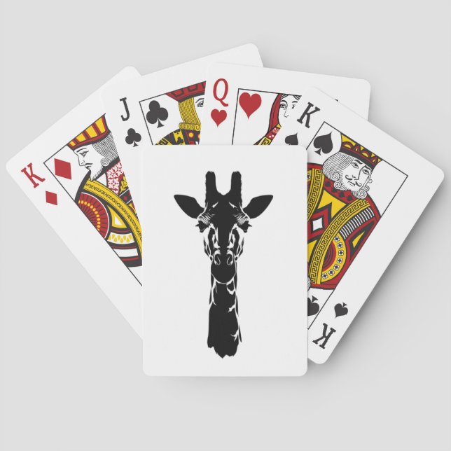 Giraffansiktets siluett casinokort (Baksidan)