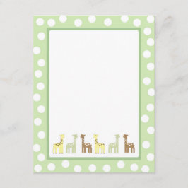 Giraffbaby showertackkort tack kort