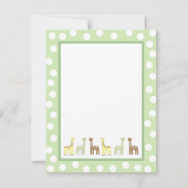 Giraffbaby showertackkort tack kort