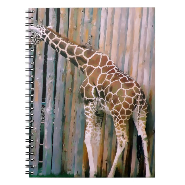giraffbar bärbar dator anteckningsbok med spiral (Framsidan)