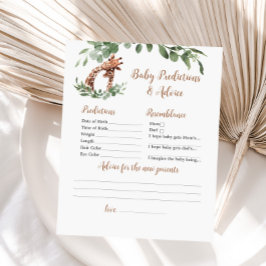 Giraffbarn-förutsägelser och rådgivningsspel