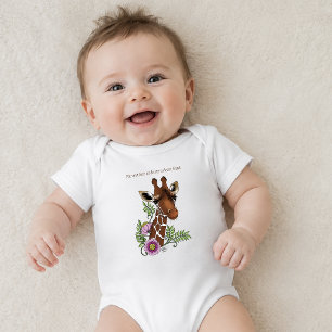 Giraffblommor gula söta vilda djur t shirt