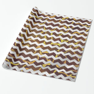 Giraffbrunt och gult tryck presentpapper