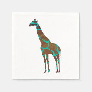 Giraffbrunt och krickaSilhouette Pappersservett