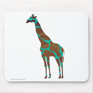 Giraffbrunt och krickatryck musmatta