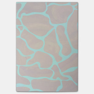 Giraffbrunt och krickatryck post-it block