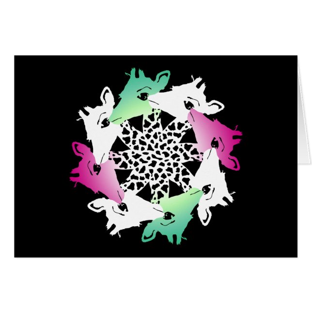 giraffcirkeln hälsningskort (Framsidan Horizontal)