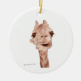 giraffdäckning julgransprydnad keramik