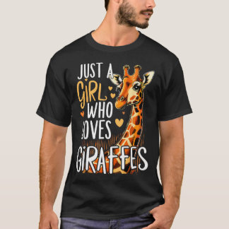 Giraffdjur Bara En Tjej Som älskar T Shirt