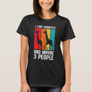Giraffdjur, jag tycker om giraffer och 3 personer t shirt