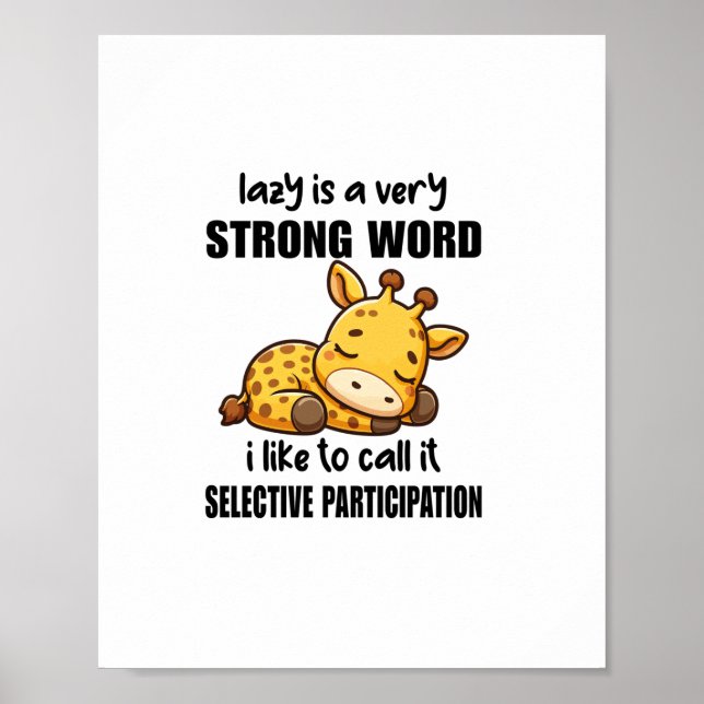 Giraffdjur - Lat är en mycket starkt ord   Poster (Framsidan)