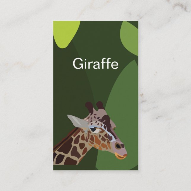Giraffdjursillustration Visitkort (Framsida)
