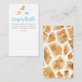 Giraffdopp Lotteri Baby Shower Biljetter Tilläggskort
