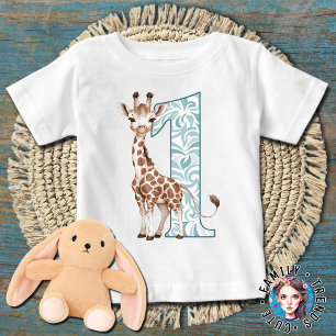 Giraffe 1:a födelsedag t shirt