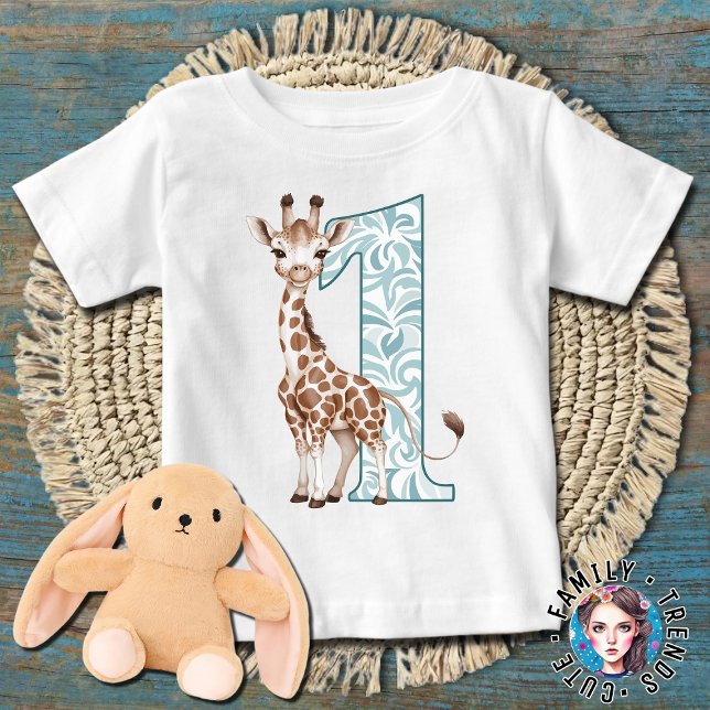 Giraffe 1:a födelsedag t shirt (Skapare uppladdad)