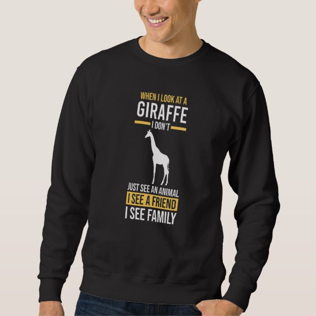 Giraffe 1 lång ärmad tröja (Framsida)