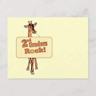Giraffe "2nd Graders Sten"-design Vykort