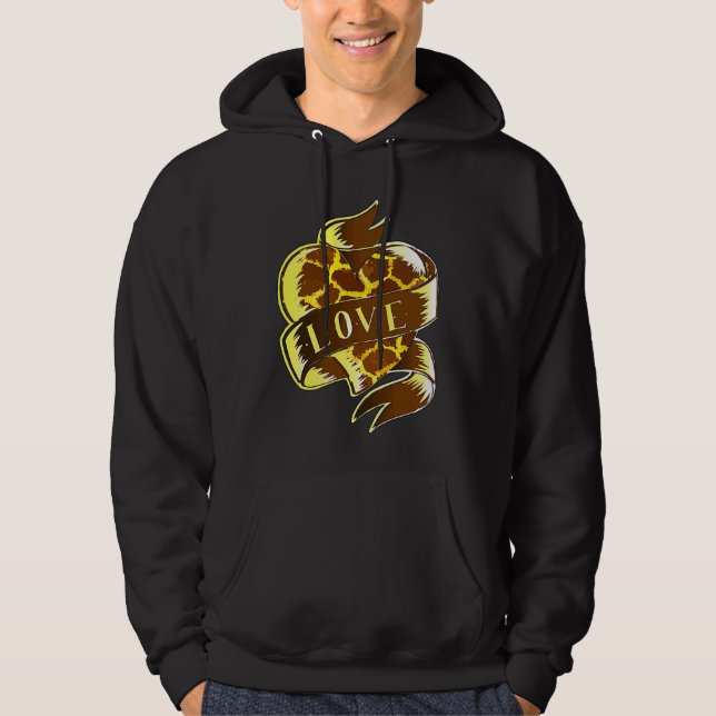 Giraffe Africa Safari Animal Wild Zoo Hoodie (Framsida)