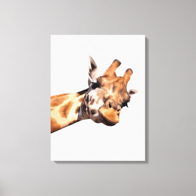 Giraffe african animal porträtt canvastryck (Framsida)