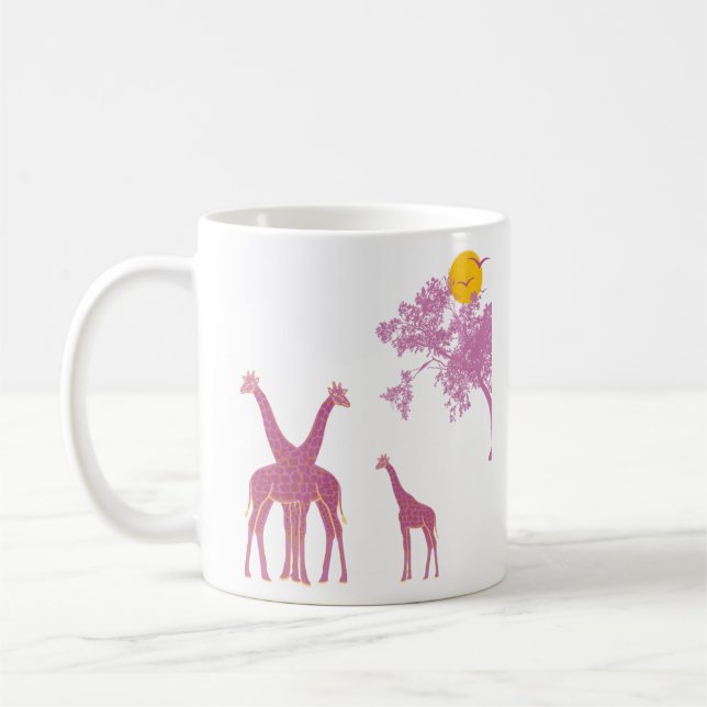 Giraffe African Safari Kaffemugg (Vänster)