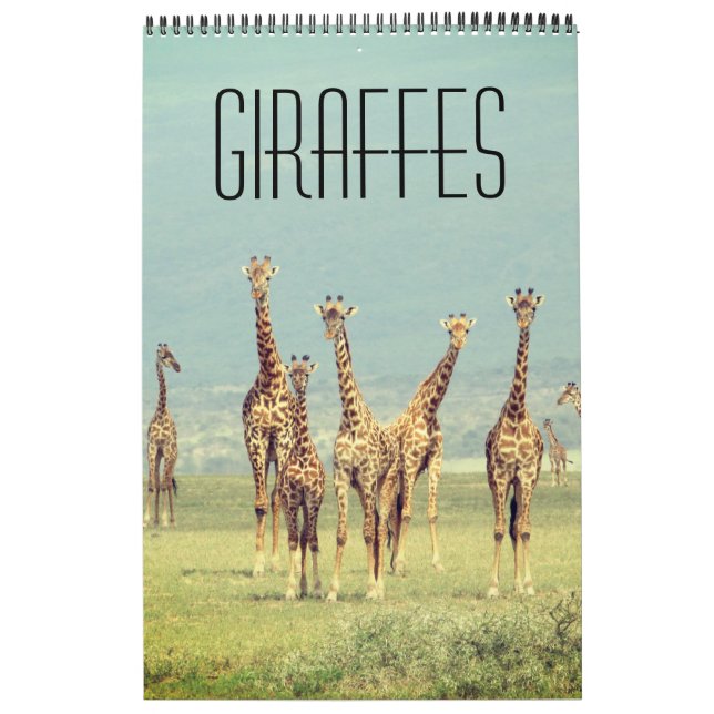 giraffe african safari kalender (Omslag)