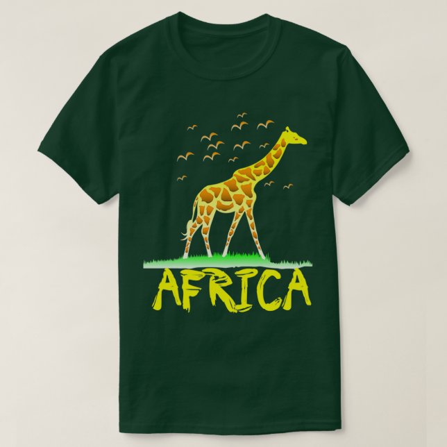 Giraffe Afrika Afrika Safari kläddesign för T Shirt (Design framsida)