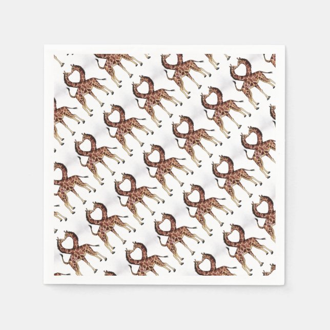 Giraffe Afrika Personalize Destiny's's Pappersservett (Framsidan)