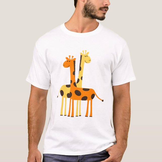 Giraffe Afrika Safari T Shirt (Framsida)
