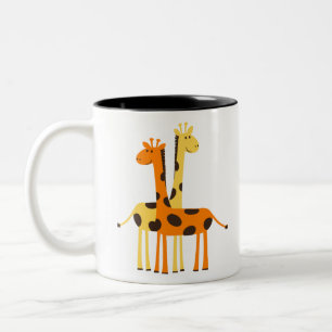 Giraffe Afrika Safari Två-Tonad Mugg
