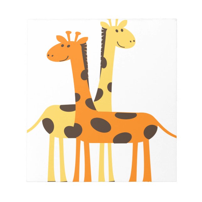 giraffe afrika safari wildlife anteckningsblock (Framsida)