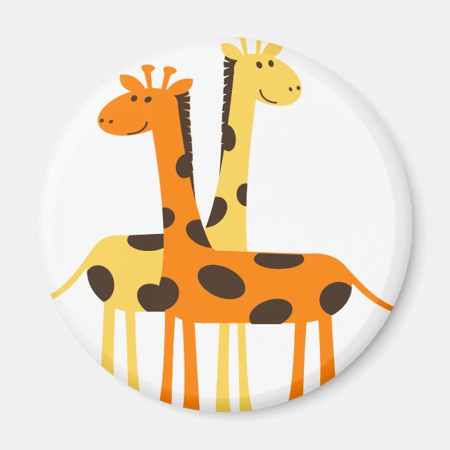 giraffe afrika safari wildlife magnet (Framsidan)