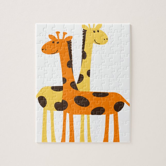 giraffe afrika safari wildlife pussel (Vertikal)