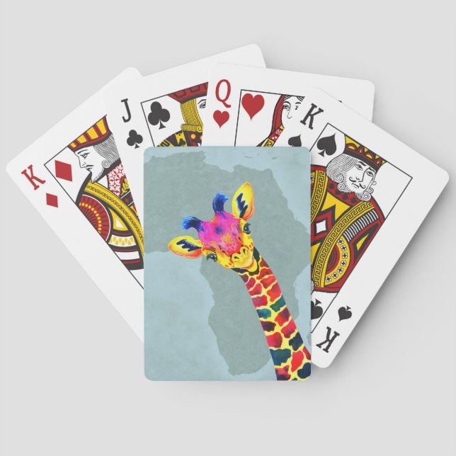 Giraffe Älskare Baby Giraffe Peekaboo Casinokort (Baksidan)