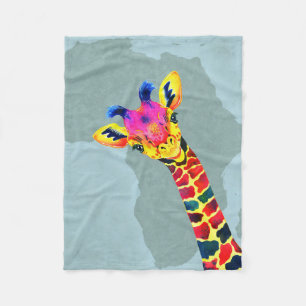 Giraffe Älskare Baby Giraffe Peekaboo Fleecefilt