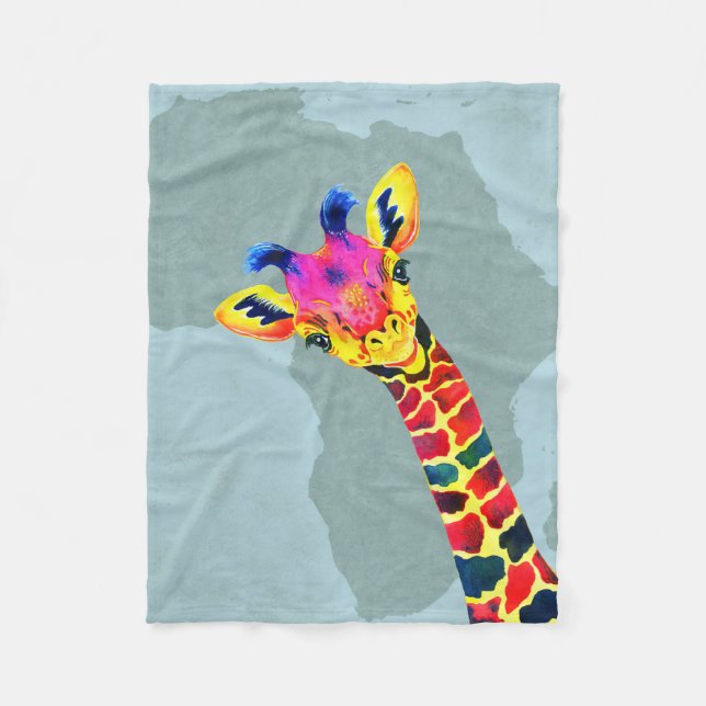 Giraffe Älskare Baby Giraffe Peekaboo Fleecefilt (Framsidan)