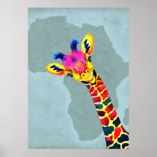 Giraffe Älskare Baby Giraffe Peekaboo Poster