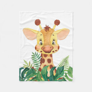 Giraffe Älskare Cute Baby Giraffe Fleecefilt