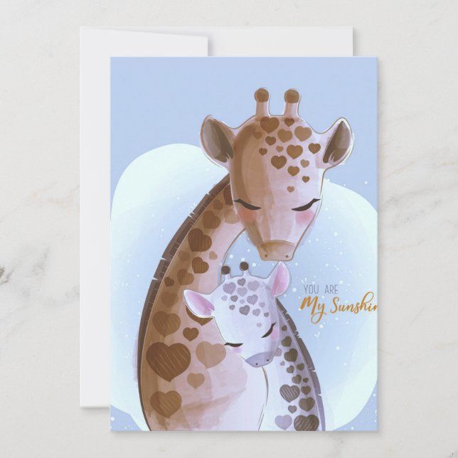 Giraffe Älskare Cute Giraffes Tack Kort (Framsida)