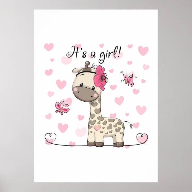 Giraffe Älskare, det är en flicka. Poster (Framsidan)